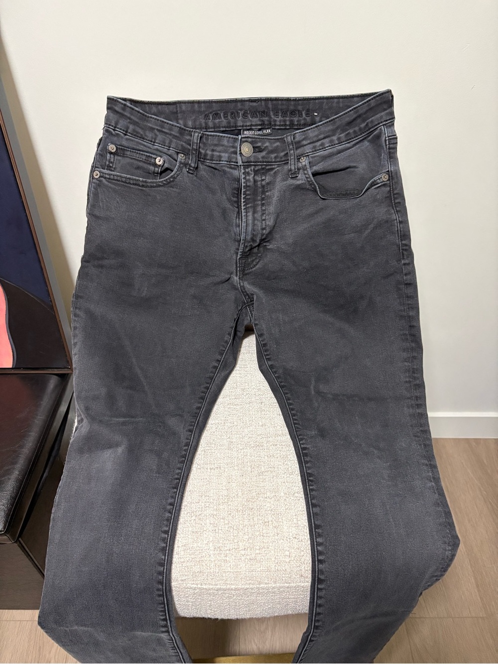 American Eagle Outfitters Men’s Slim Straight Jeans - Washed Black